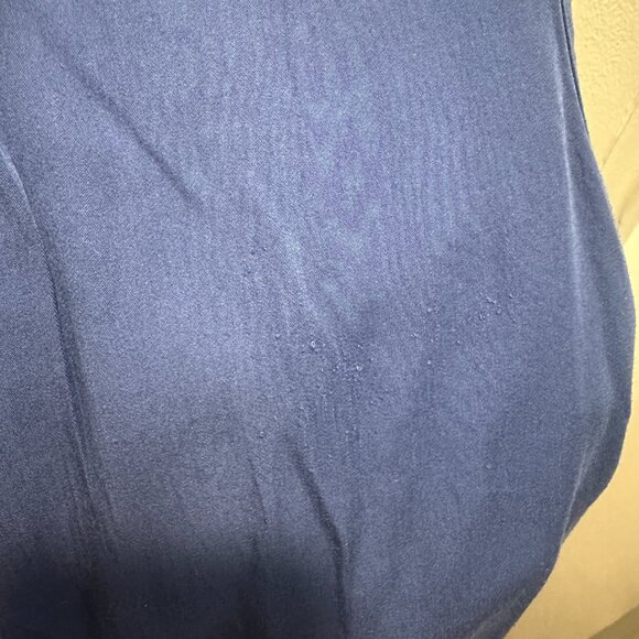 Blue sleevless tie-back shell shirt - Picture 5 of 5